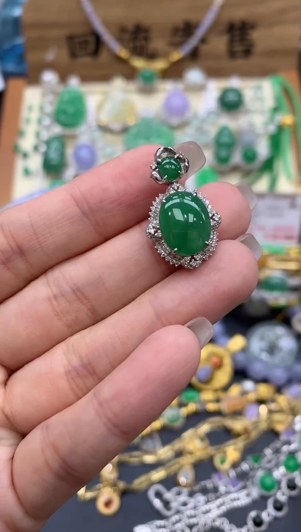 【闪购商品】翡翠颈饰18K金镶嵌482-中国好珍宝