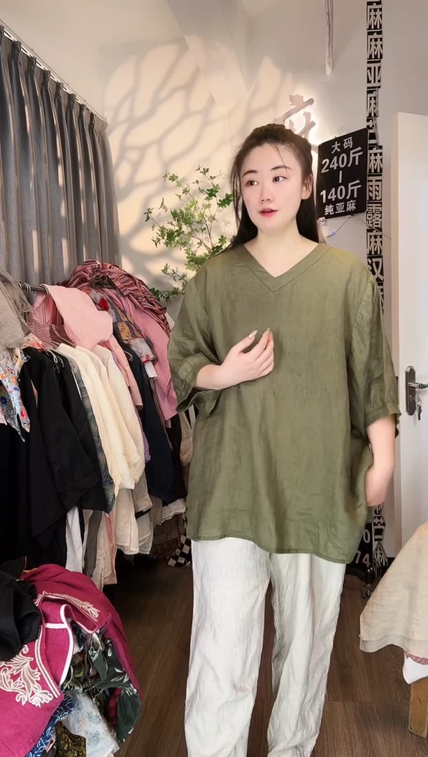 亚麻汉麻苎麻大码女装。