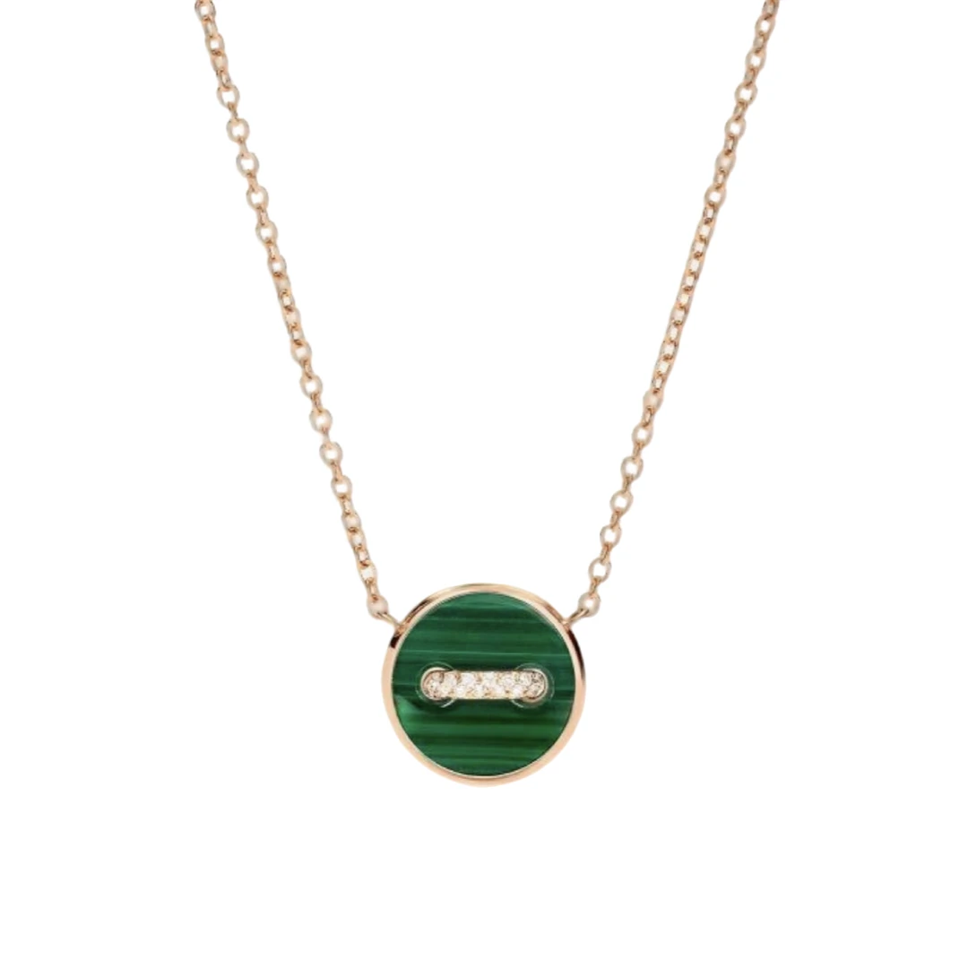 古埃及 链子925银  镀K金 纽扣镶嵌项链 ZF-B656