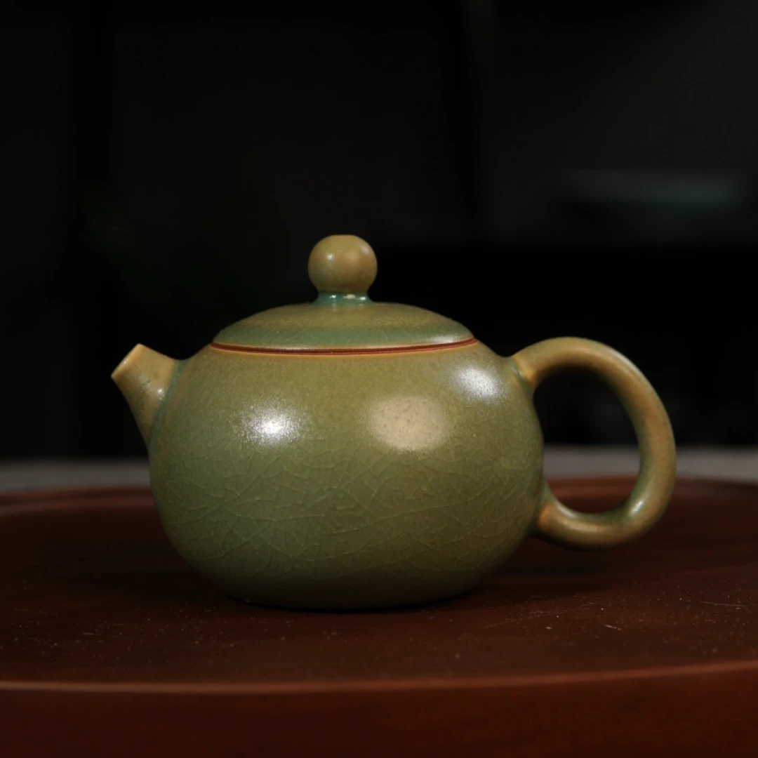【柴房之美】西施壶手工高档茶杯复古主人杯单杯品茗杯原矿汝窑