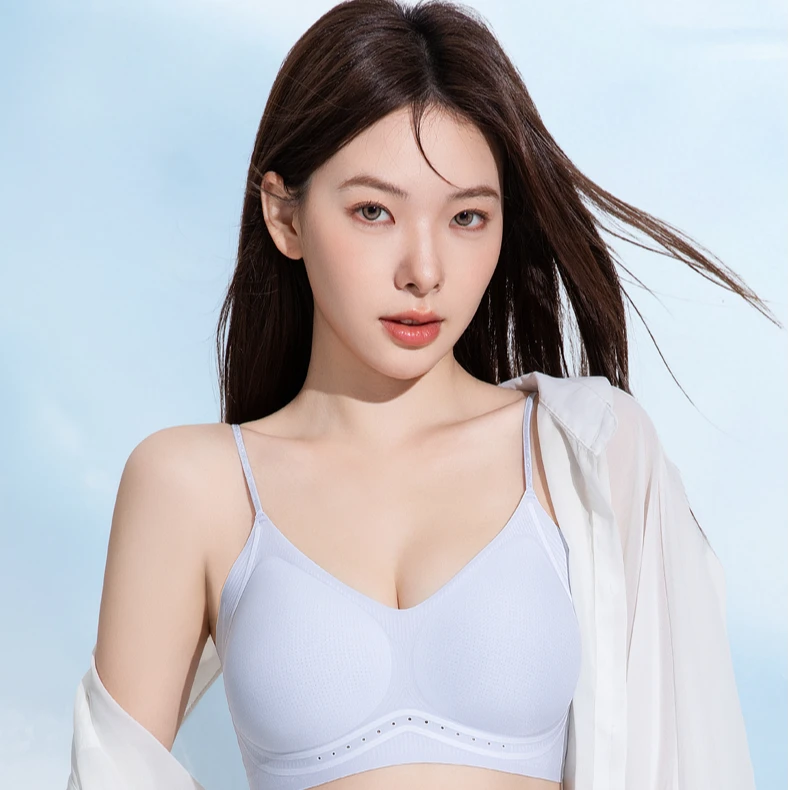 晨心语山茶花精油美背文胸凉感无痕无钢圈抑菌性感吊带背心女