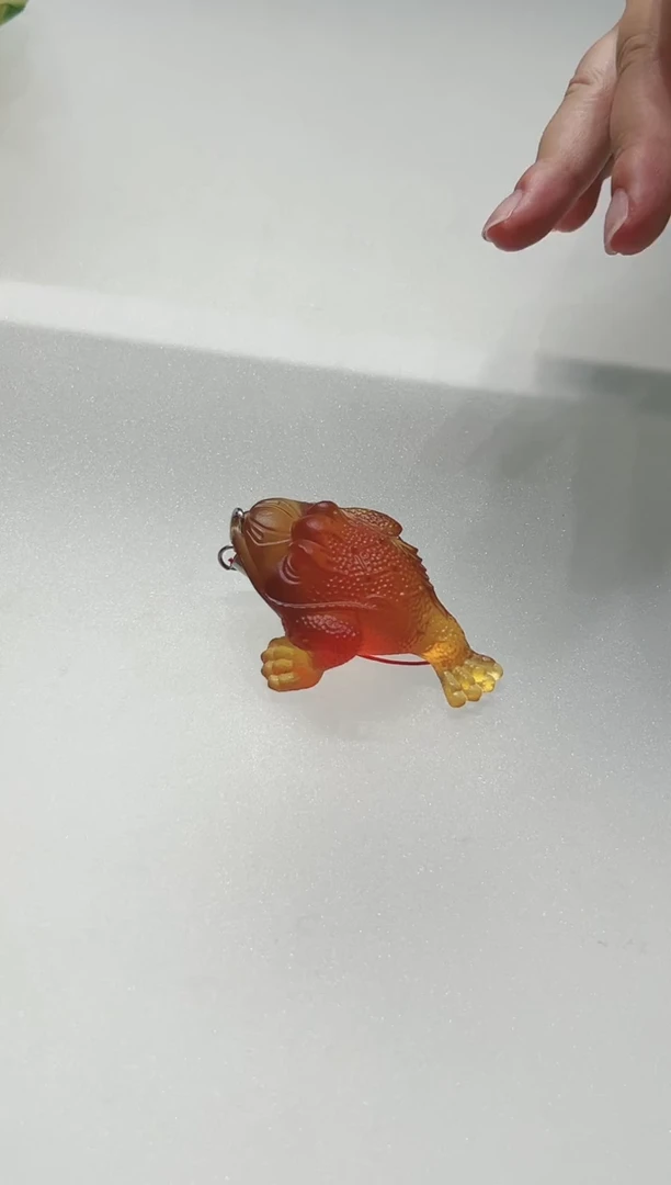 手工艺品琉璃古法琉璃金蟾