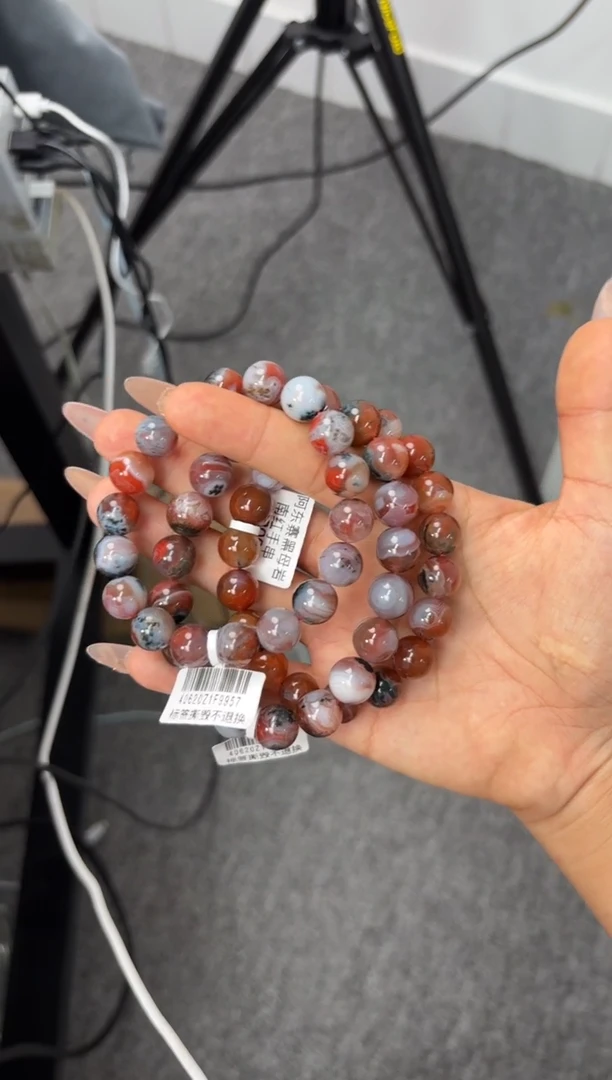 南红玛瑙手串未镶嵌阿东寨母岩10-11mm单圈多样性发1