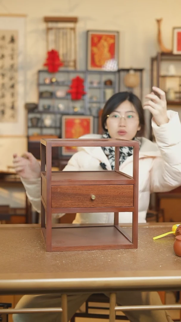 【闪购商品】深色中抽柜子，实木实木