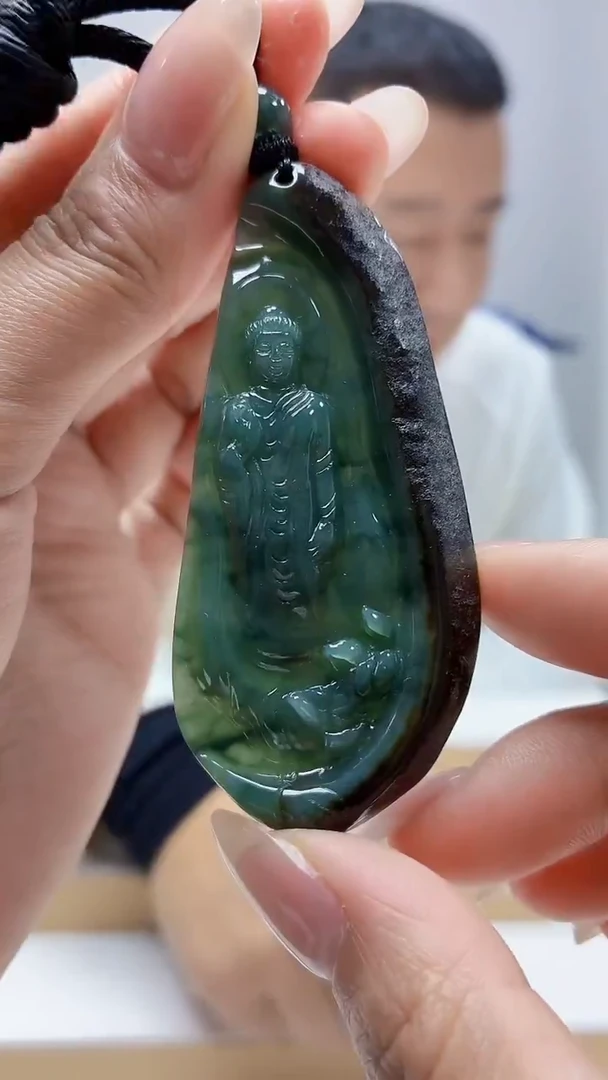 未镶嵌定制翡翠4898MM-毛货挂件122