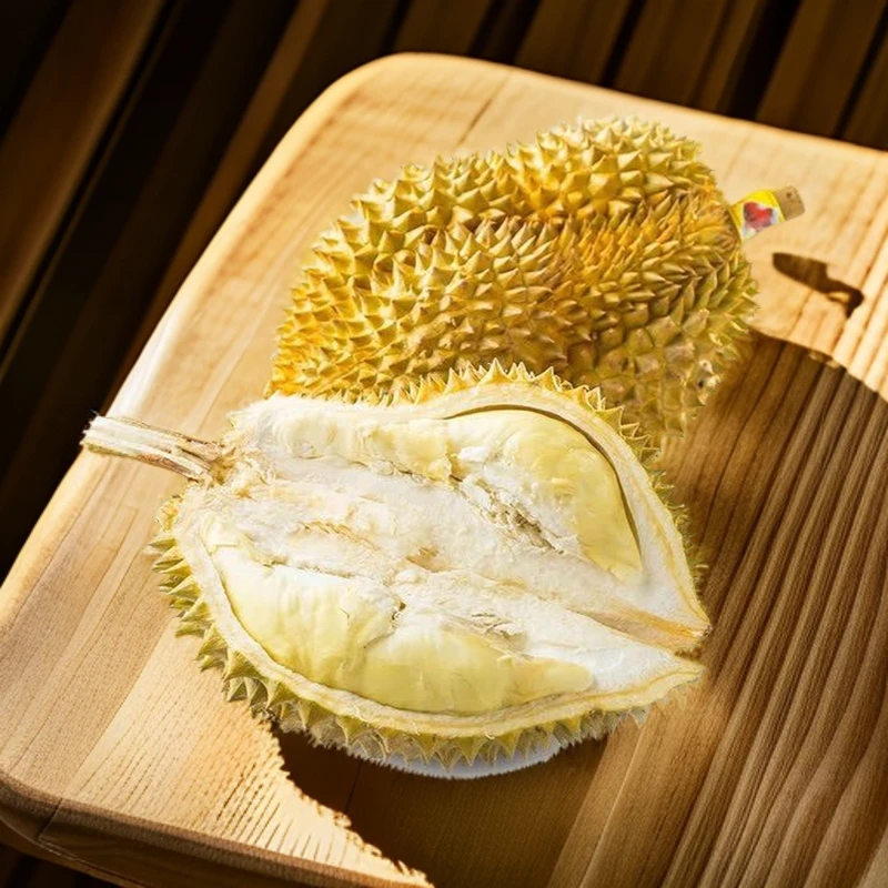 泰国树熟金枕 【核小鲜榴莲】 现拍现剥  干包黄肉 香甜软糯 不同规格  3-8斤 整果金枕泰国东部