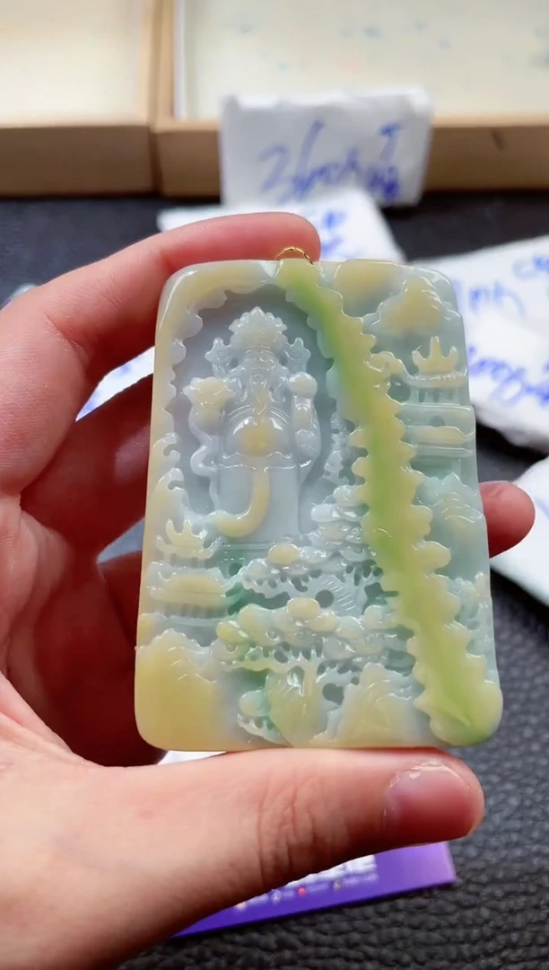 翡翠未镶嵌颈饰00004744