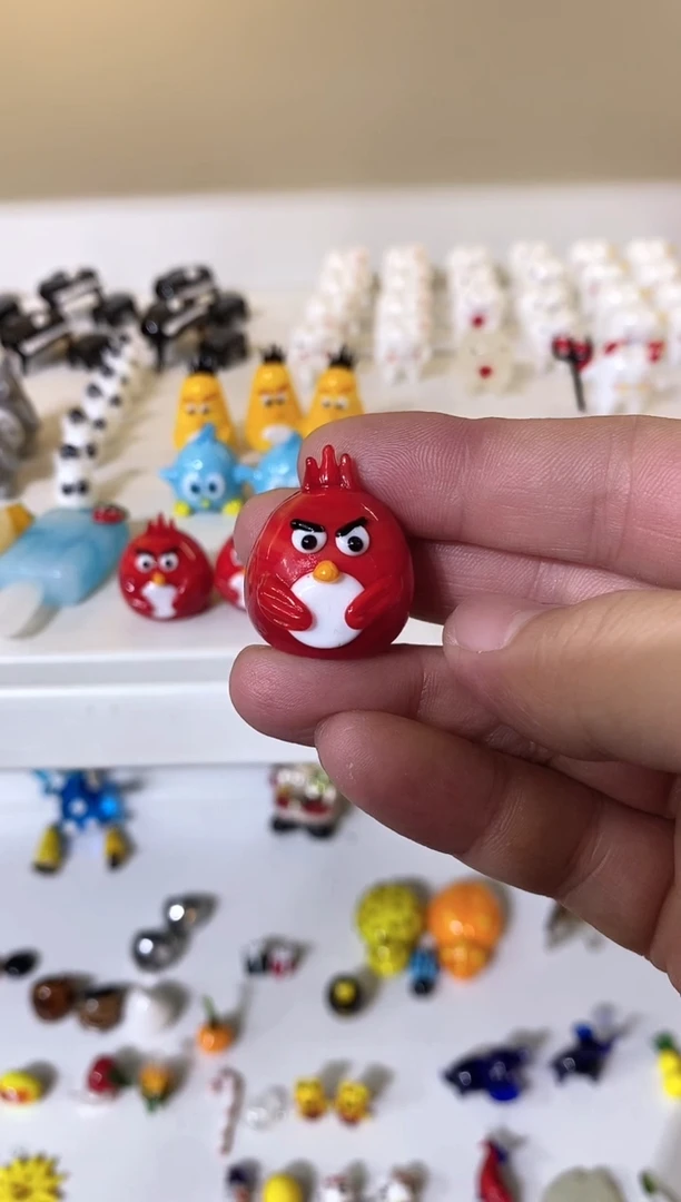 手工艺品琉璃橘****果小鸟