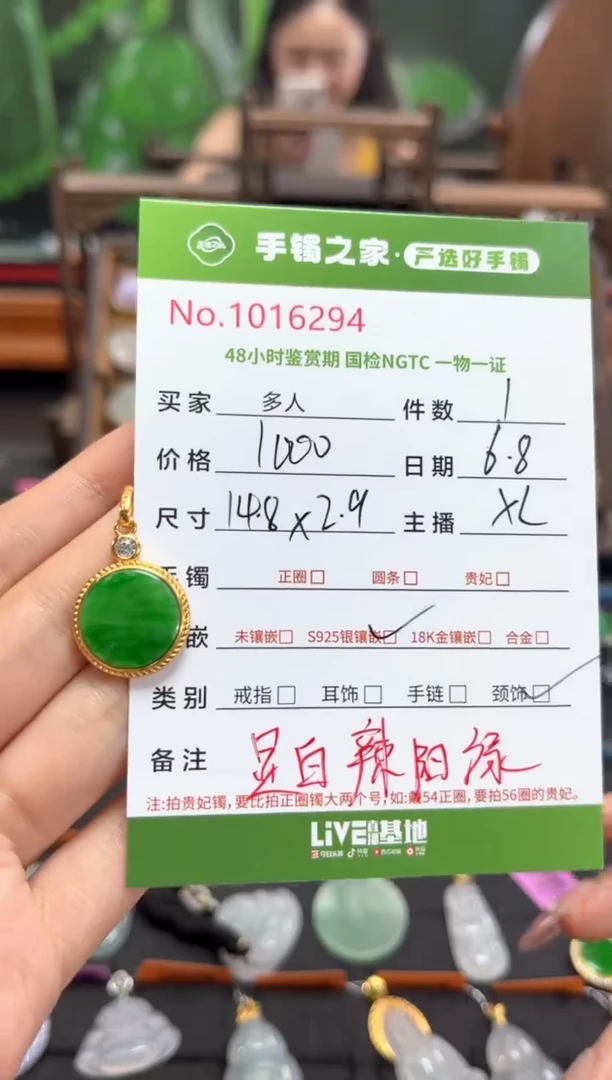 翡翠银S925镶嵌颈饰多人