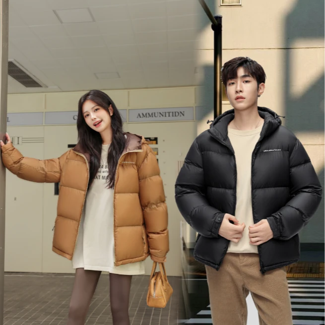 【零压力3.0】高蓬松高清洁度！哑光暗纹情侣面包款90羽绒服99GW301