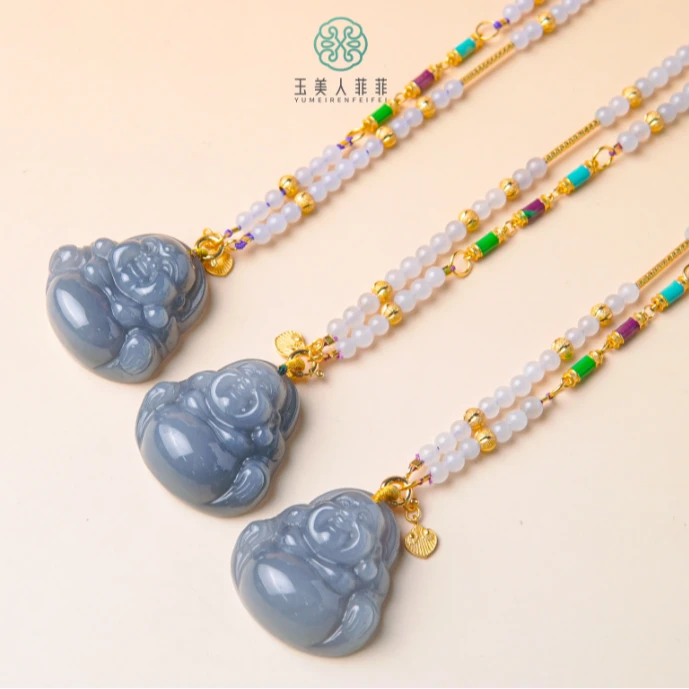 石惑珠宝@和田玉佛公项链约30*30mm^多样性发一
