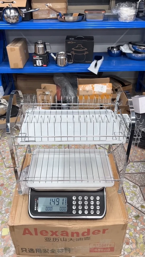 【闪购商品】不锈钢碗碟架直型