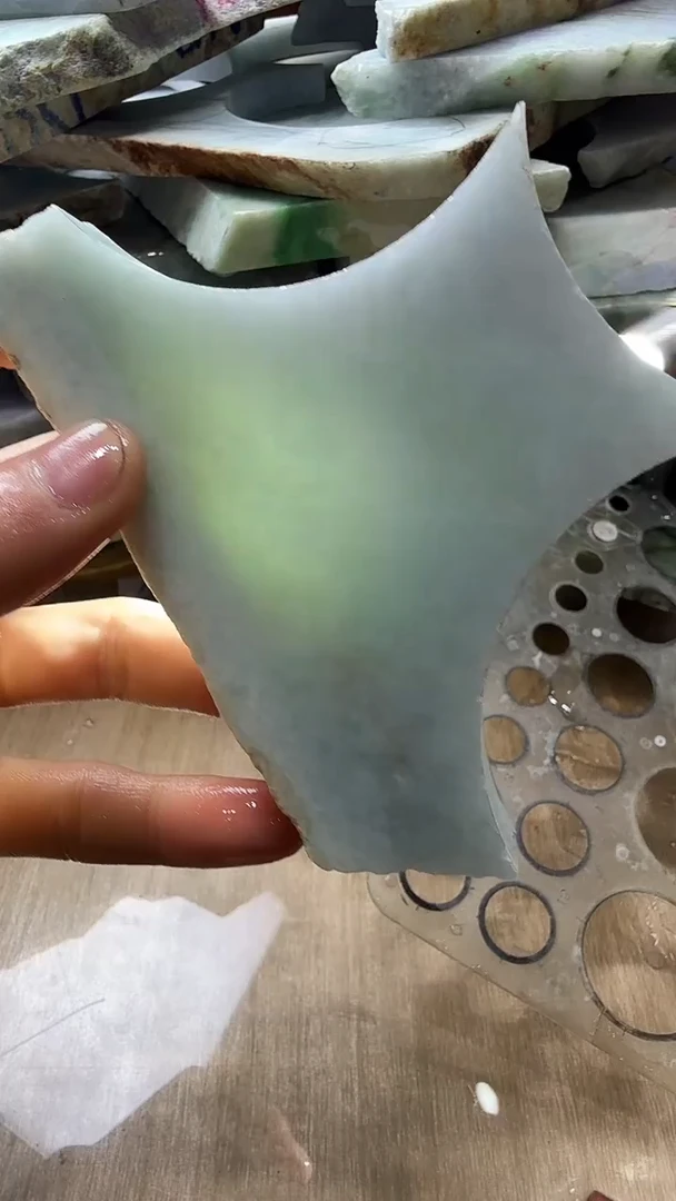 裸石翡翠天然翡翠A货花402