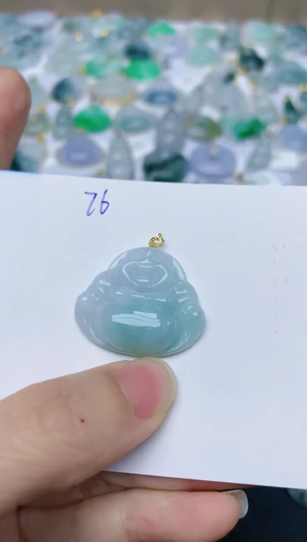 【闪购商品】翡翠颈饰18K金镶嵌天然翡翠A货    76