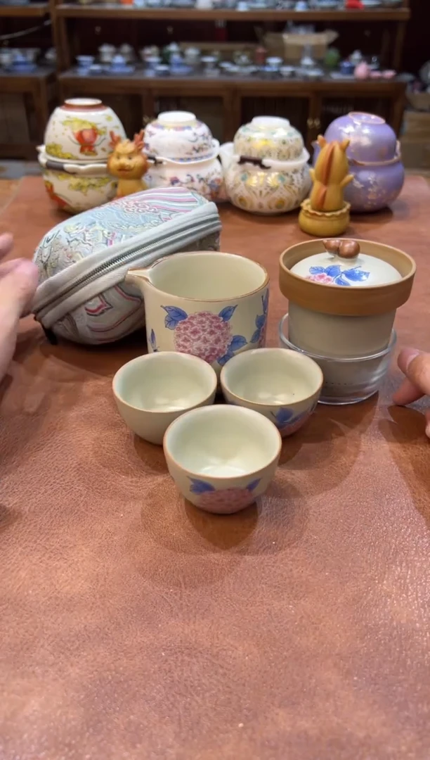 真的很便宜会开片的旅行茶具