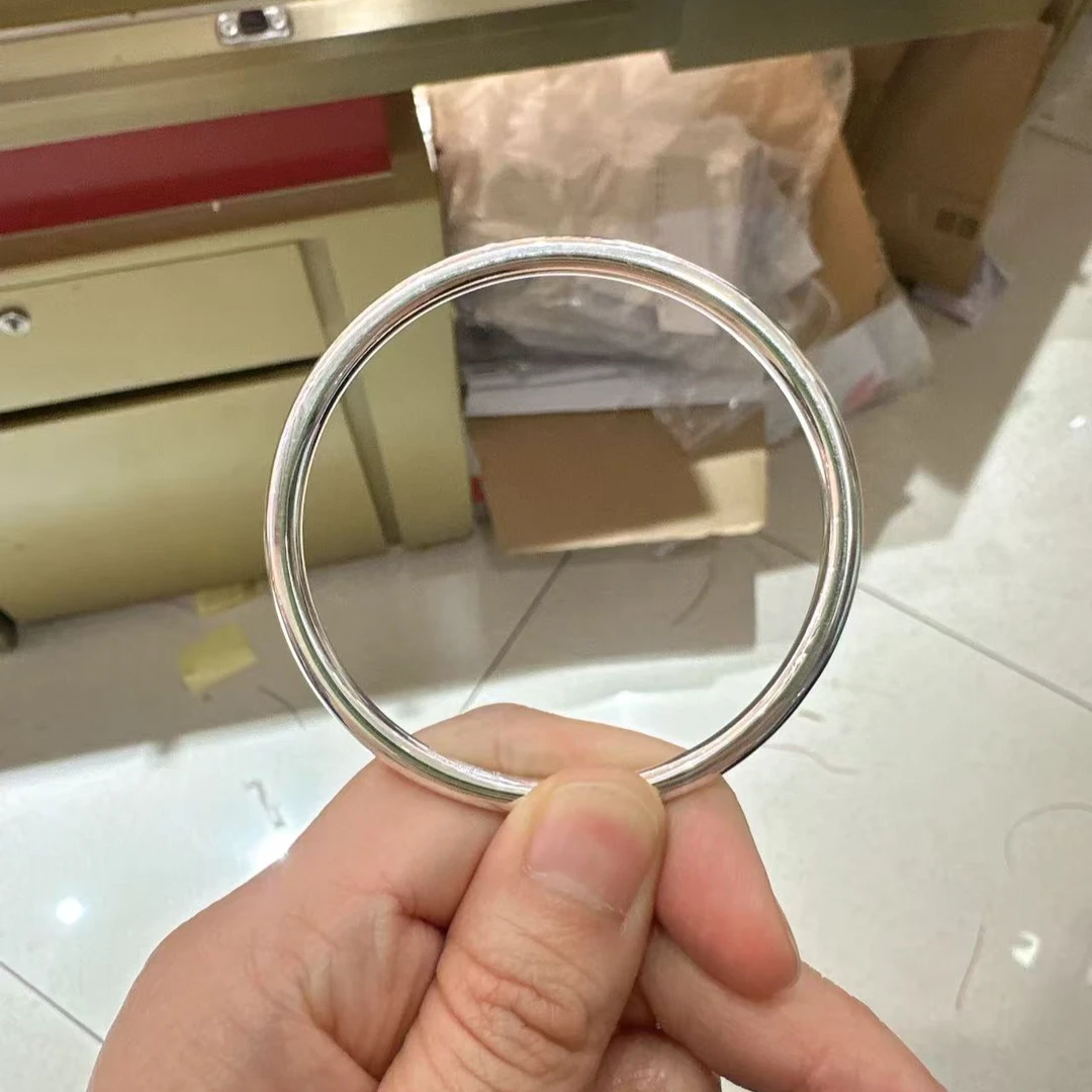 足银手镯 足银手镯 经典素圈纯光 百搭 送人 自留
