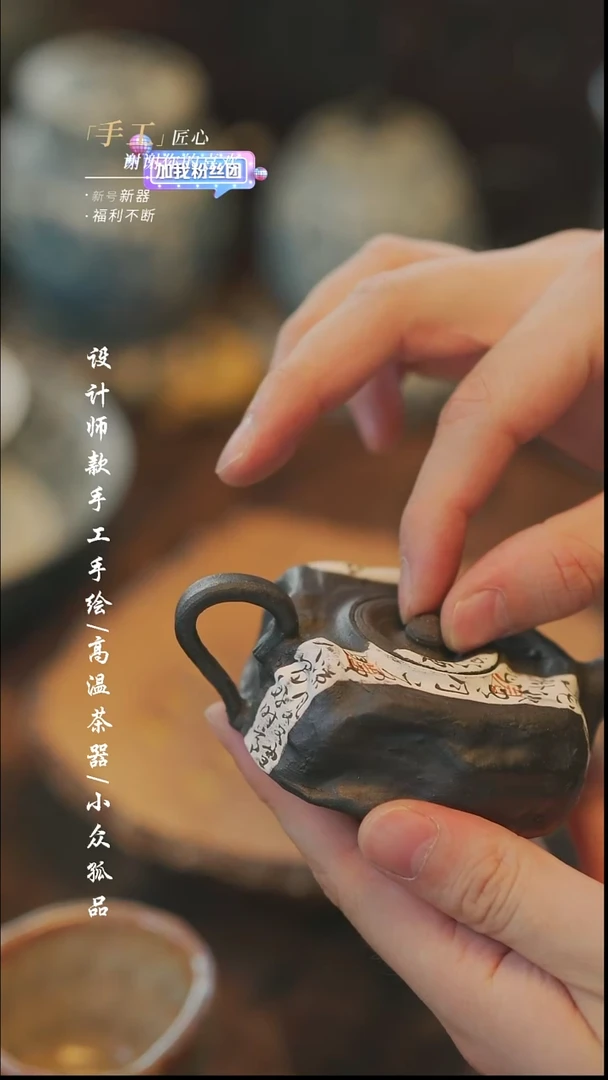 【溯本】瓷片***瓷片701诗文壶