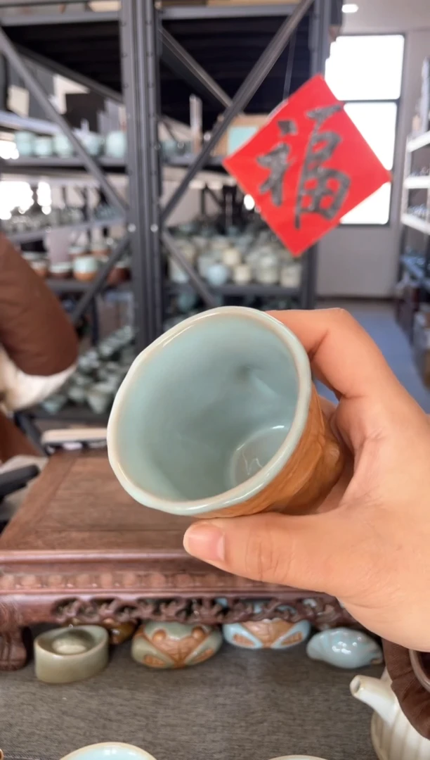 【闪购商品】瓷片微瑕天青悟空杯。。。
