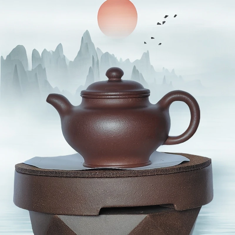 宜兴原矿紫砂壶掇只壶紫泥底槽清实用茶具