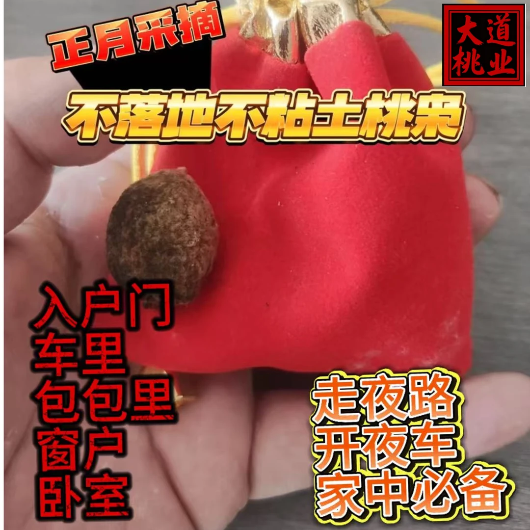 正月采摘不落地沉水不粘土带皮野生老桃树毛桃桃枭福袋款