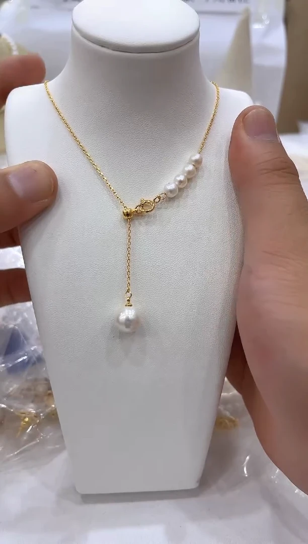 淡水珍珠银S925镶嵌颈饰XL3281