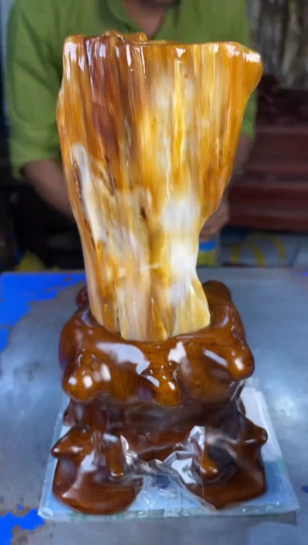 未镶嵌摆件硅化玉42
