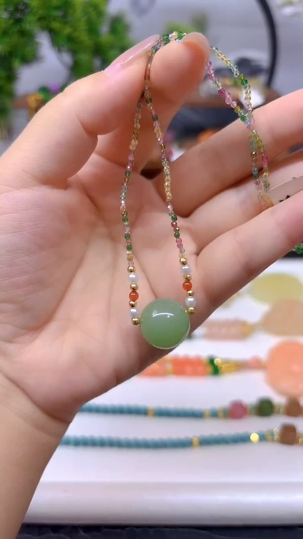 和田玉未镶嵌颈饰X510