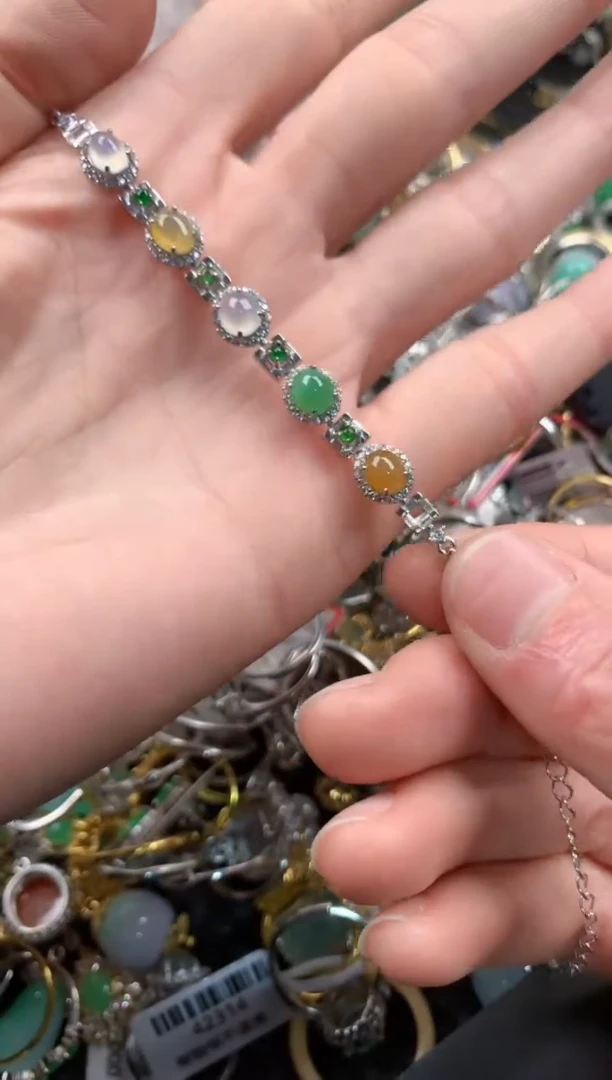 银S925镶嵌戒指翡翠333        9