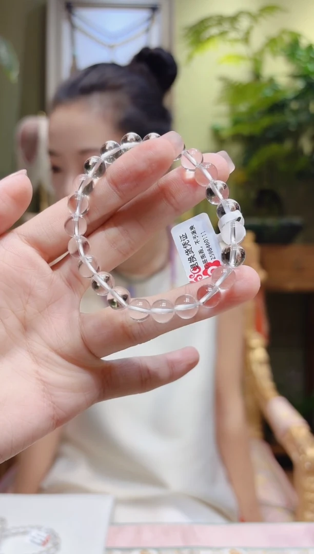【闪购商品】水晶手串未镶嵌圆珠白水晶手串8.1