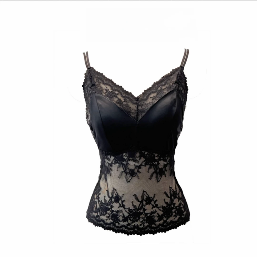 YM性感蕾丝背心   美背设计款时尚休闲小众气质503042