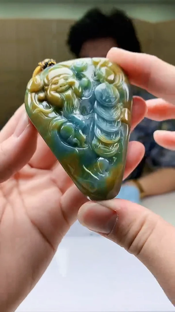 【闪购商品】定制翡翠未镶嵌4688bb-毛货挂件16