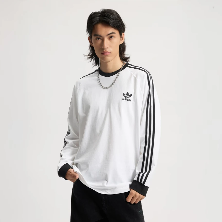 阿迪达斯 (adidas)男子休闲潮流长袖T恤IA4879