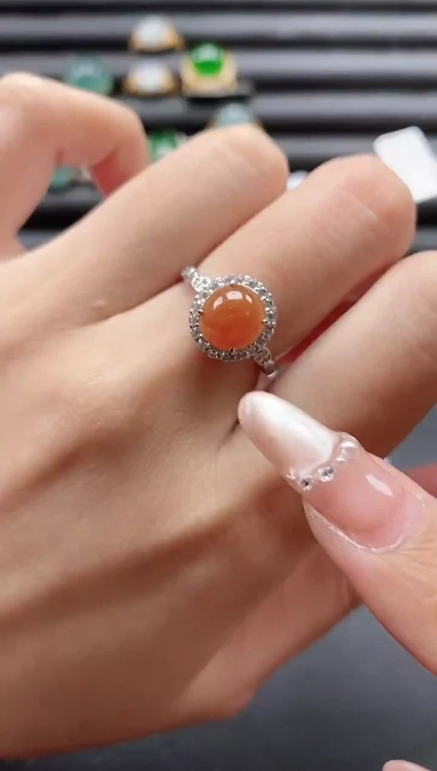 【闪购商品】翡翠戒指银S925镶嵌51151