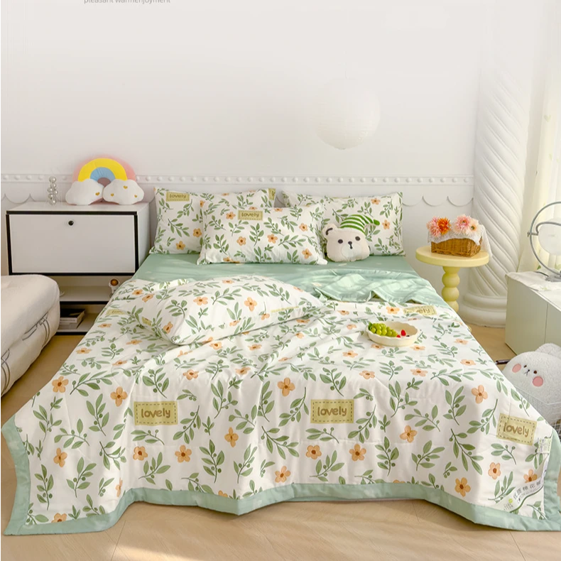 棉花空调夏被纯棉夏凉被里外全棉100%新疆印花空调被儿童夏季被子