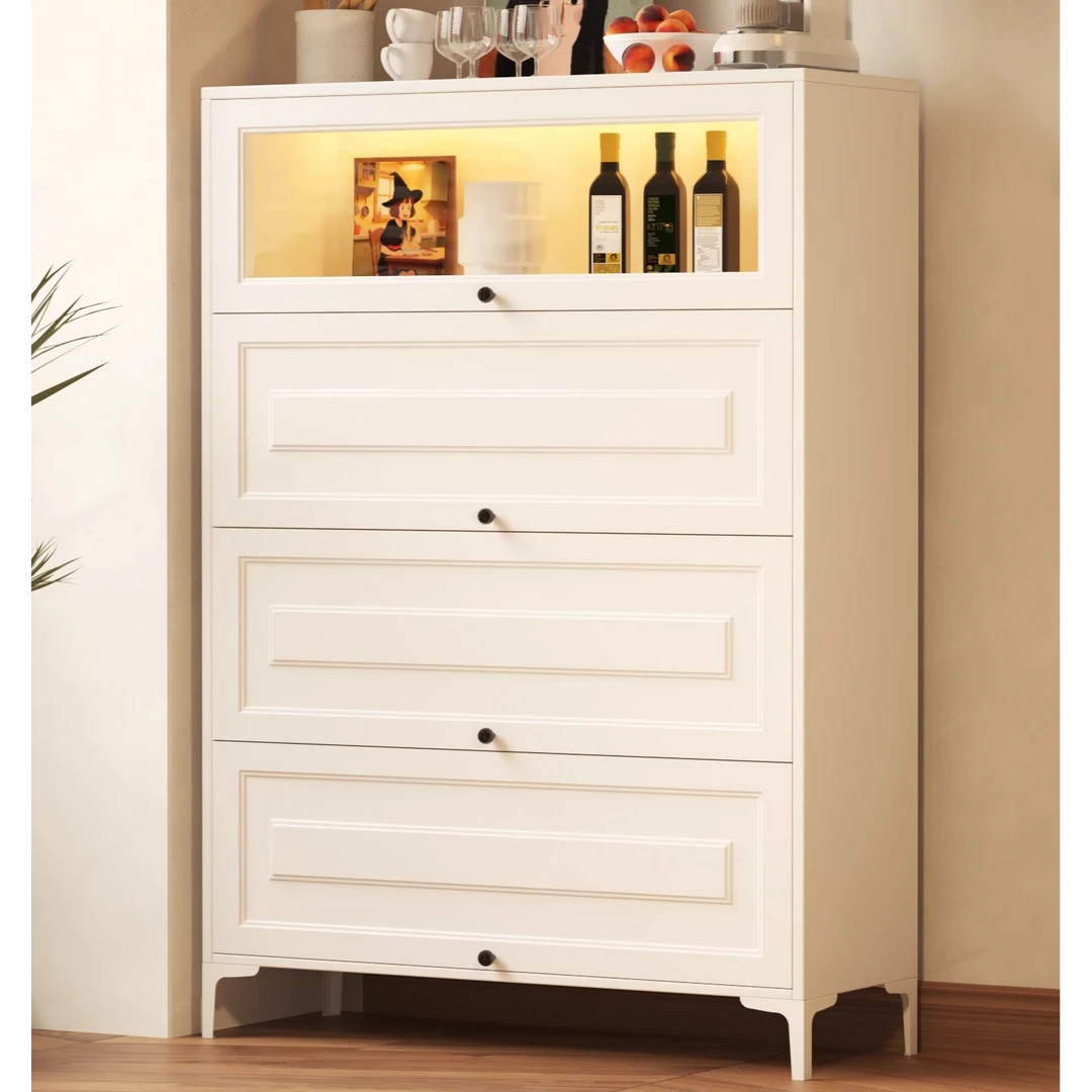 芒达钢制家用收纳柜大容量多层防尘客厅落地储物柜书柜阳台储物柜