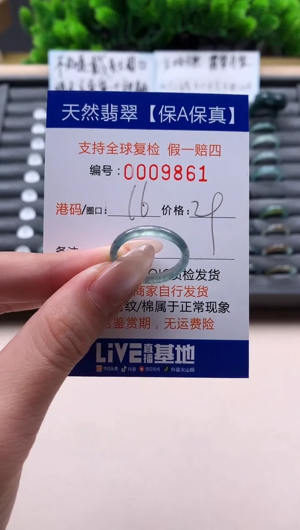 未镶嵌戒指翡翠天然  9861