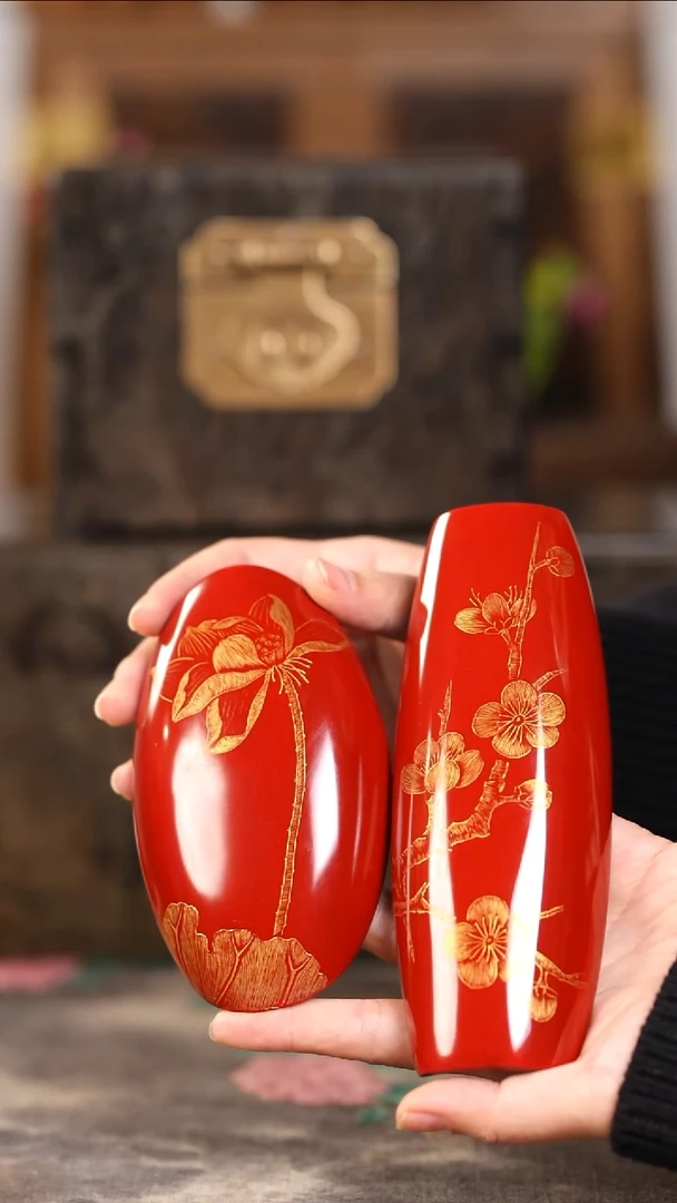 金丝楠果**兄金丝楠戗金茶则