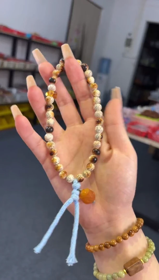 手链蜜蜡未镶嵌    星月火烧云蜜蜡【焦糖布蕾】手持