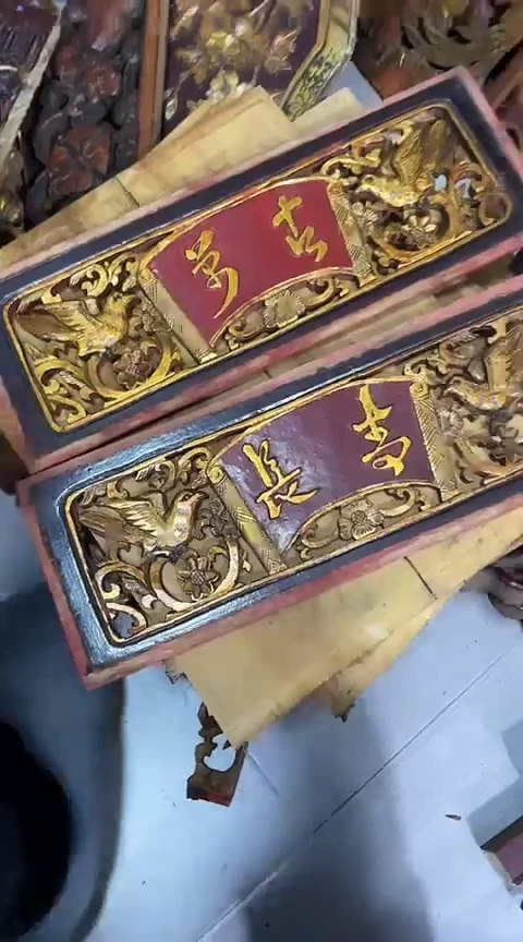 【闪购商品】香榧木微瑕孤品木雕一对60