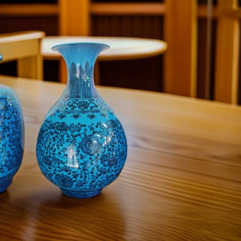 【景德镇】高温陶瓷，孔雀蓝·