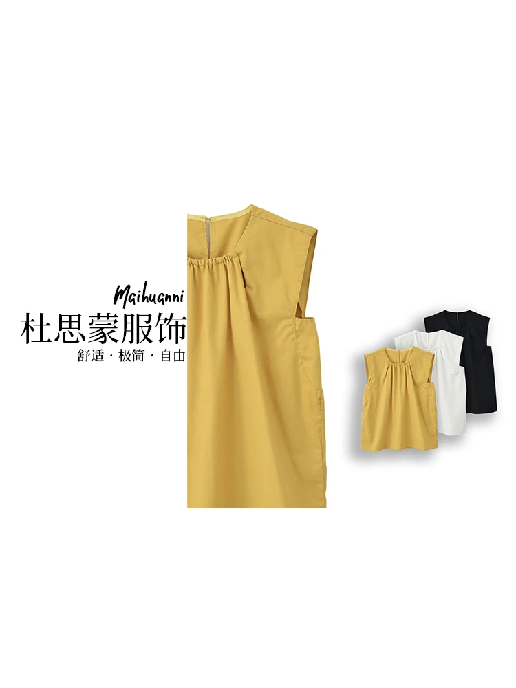 （杜思蒙服饰）8092-【甜妹穿搭】减龄休闲运动后背系扣无袖马夹