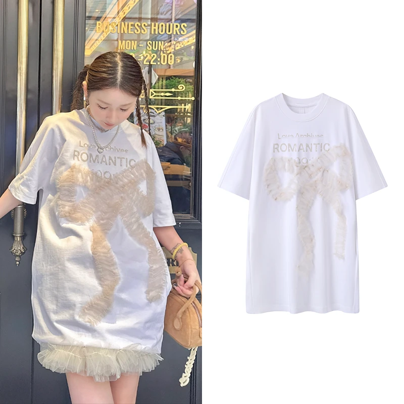 容诺【素素订单】连衣裙2025夏季新款水洗做旧工艺印花裙子女V5732