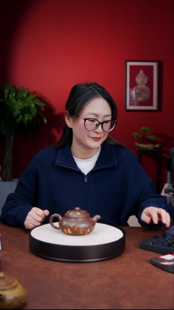 茶壶紫砂宜兴紫砂 福禄仿古壶 龙山古乌泥 梅付春 762