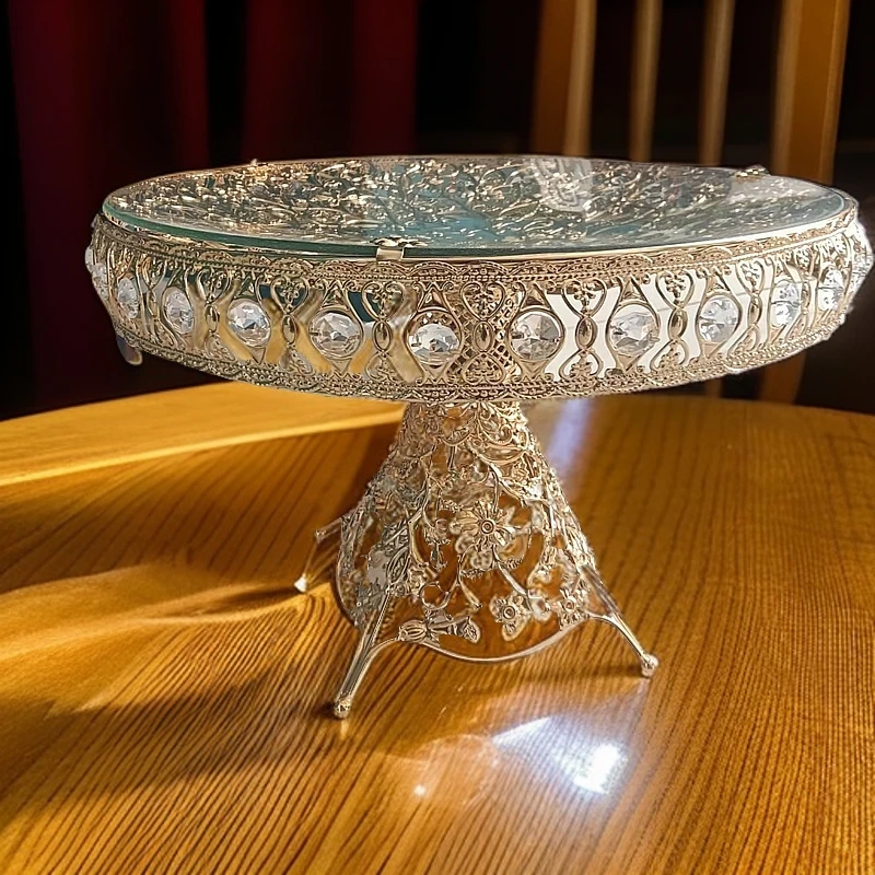 欧式奢华古典欧美风果盘馕盘高档透明