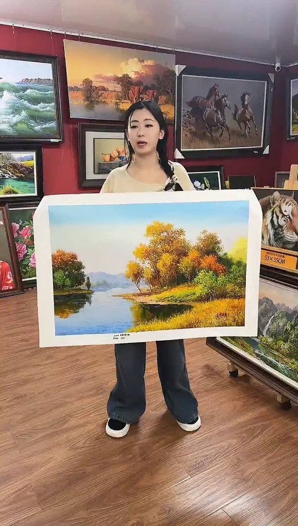 油画【55号】约90*60cm丨朝鲜原创纯手绘孤品油画丨顺丰包邮
