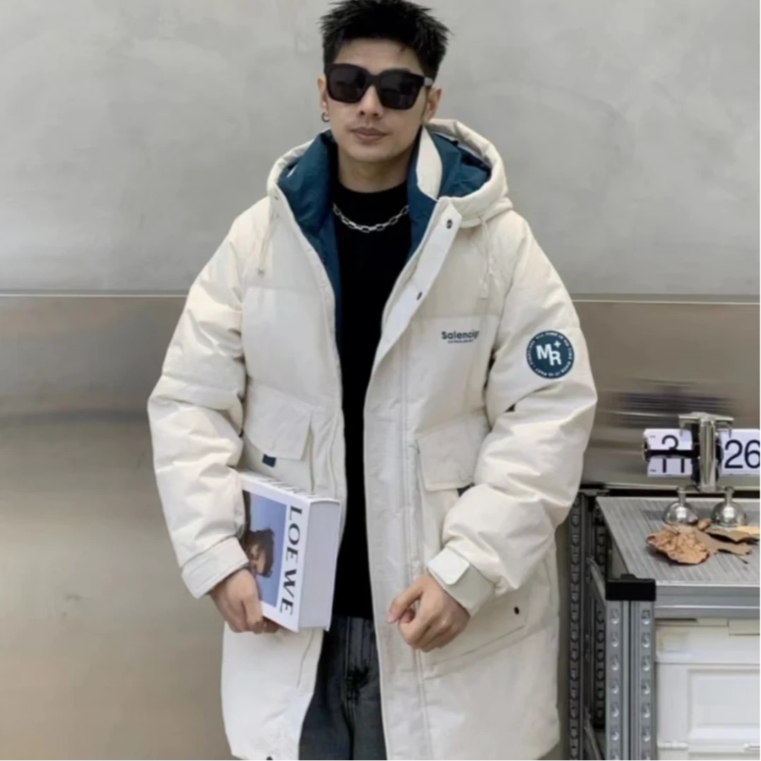 MR89876--【剪标】加厚情侣款户外连帽长款外套