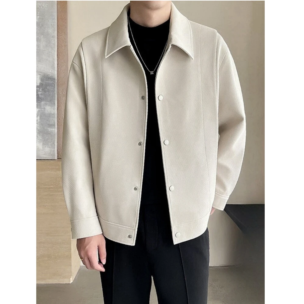 怀勤桑顿行政夹克男痞帅风男士外套轻熟风年轻人翻领上衣服春秋