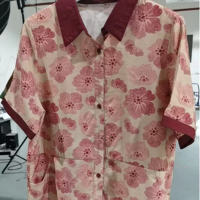 567 女士翻领棉麻上衣