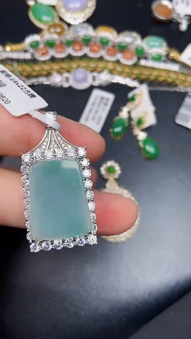 银S925镶嵌戒指翡翠2380