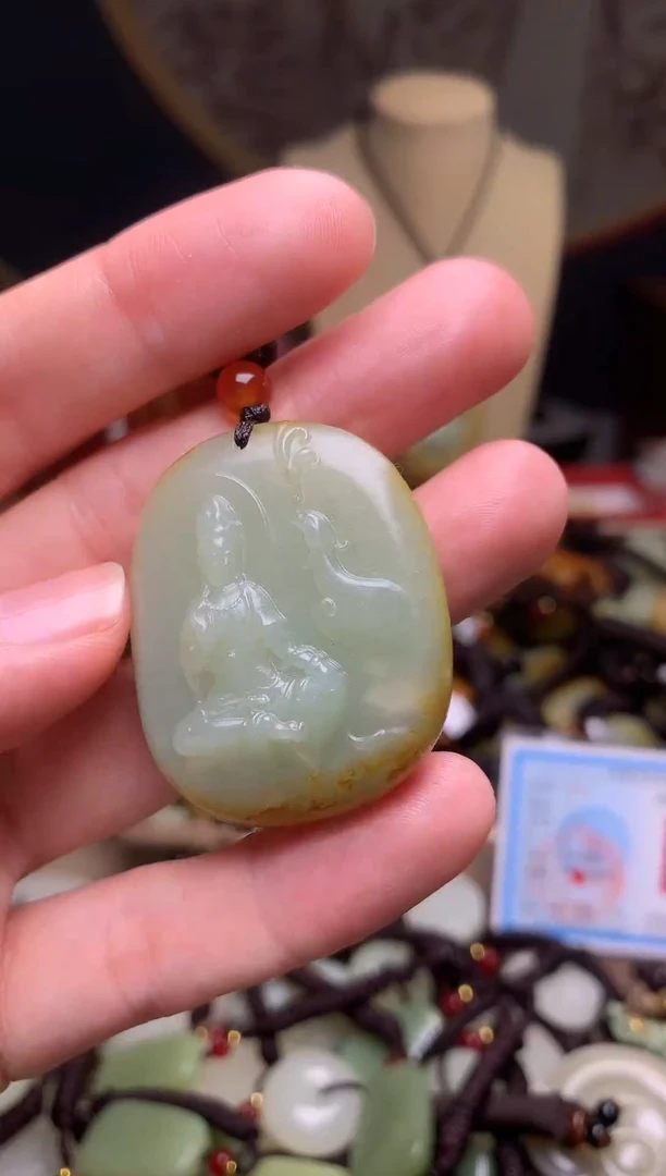 颈饰未镶嵌和田玉新疆料青海料清水和田玉吊坠